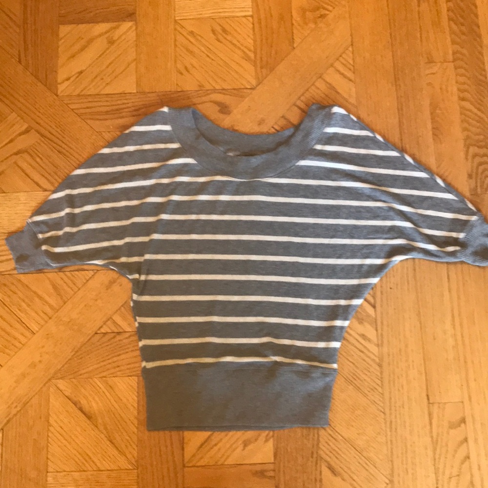 Free People grey striped sweater size S